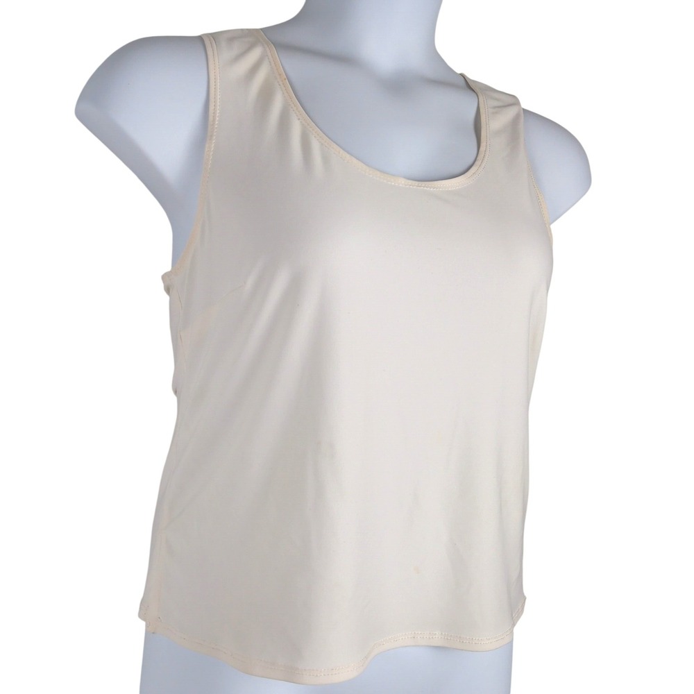 Minimalist Quiet‎ Luxury Cream Scoop Neck Tank Top Size 8 Made in Canada